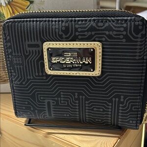 Loungefly Black and Gold Spider-Man/Woman Wallet